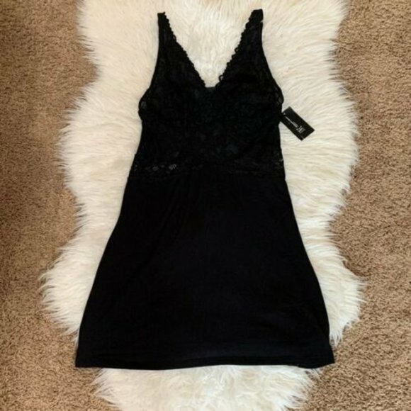 INC International Concepts Ultra Lace Knit Chemise - Picture 6 of 7